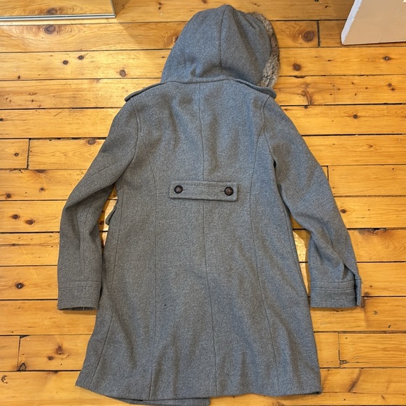 Comptoir des Cotonniers Grey Coat with Hood - Picture 8 of 9